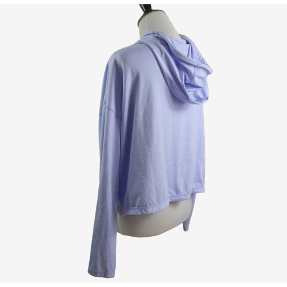 Athleta Size M Uptempo Crop Hoodie Lightweight Light Purple - Picture 4 of 11